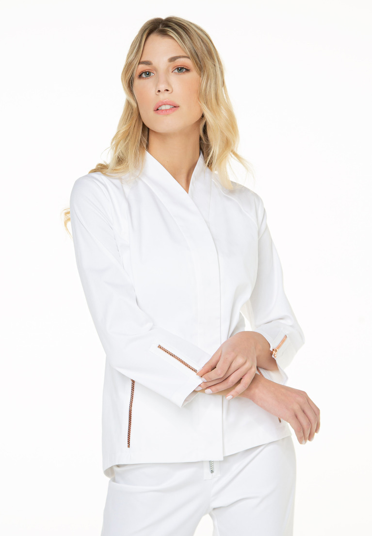 Lab coat short BIANCA, white, 36-1