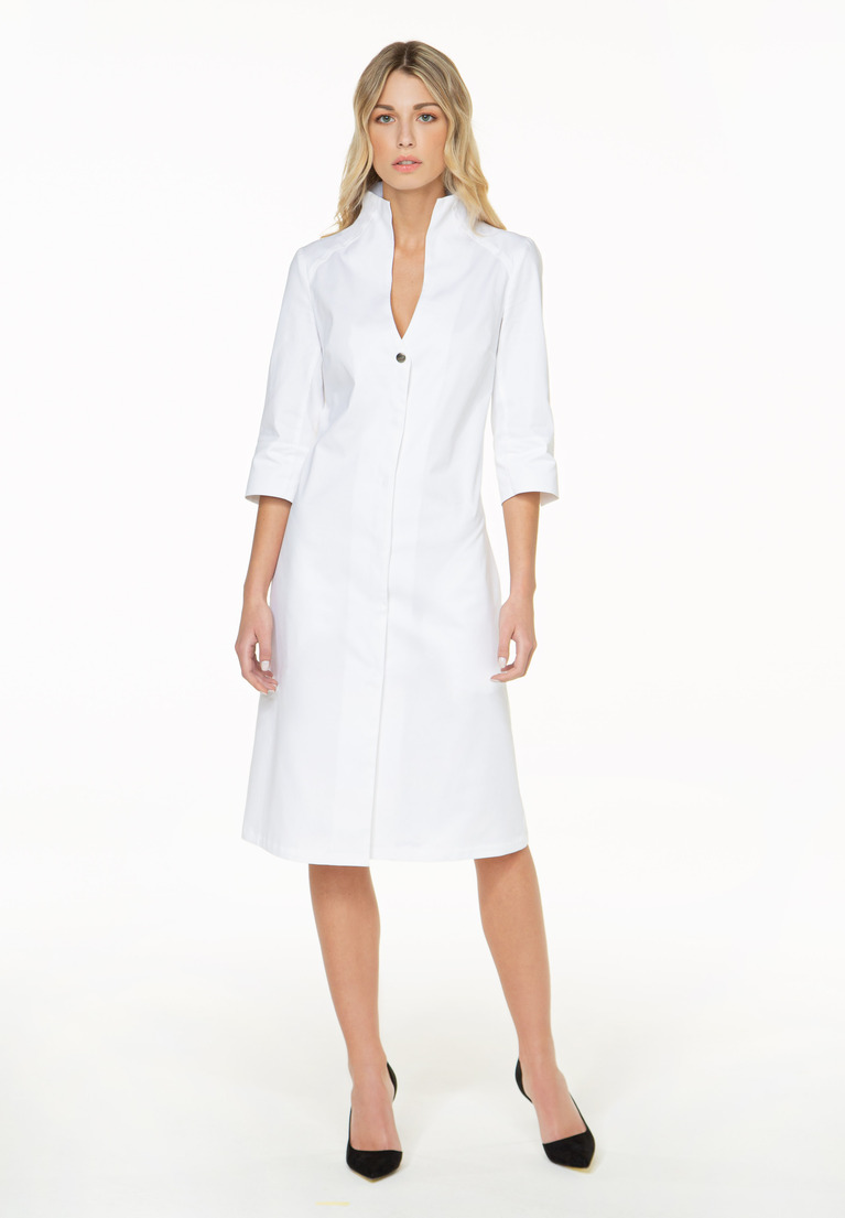 Lab coat long LU, white, 36-1